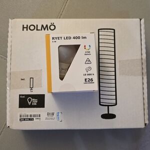 BNIB IKEA White Floor Lamp with LED Light Bulb